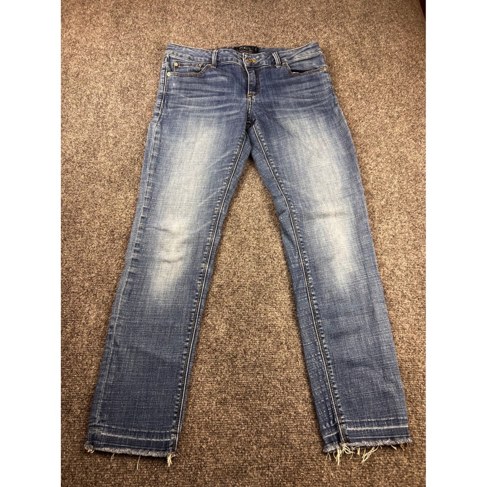 Lucky Brand Lolita Skinny Jeans Womens 6/28 Medium Wash Raw Hem Denim Pants